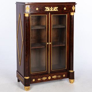 French Empire Mahogany Bookcase, Early 19th C