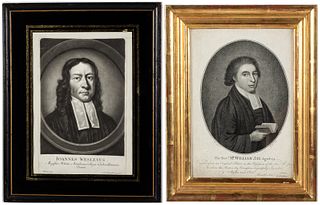 Engravings of John Wesley and William Jay, 19th C