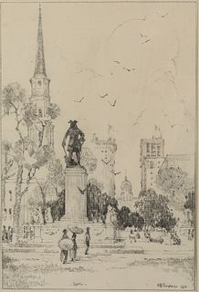Edward H. Suydam, Chippewa Square Savannah, Pencil