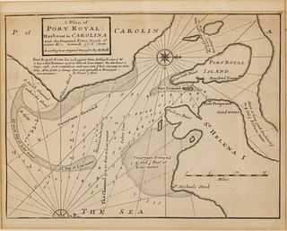 Moll, Plan of Port Royal Harbour in Carolina 1730-32