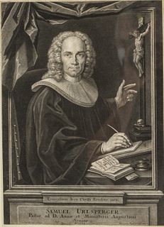 Samuel Urlsperger Portrait Engraving, 18th C
