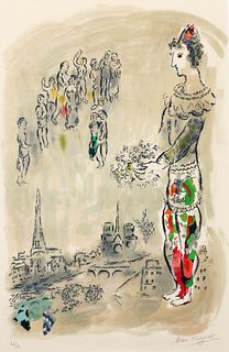 Marc Chagall The Magician of Paris Signed Litho 1969