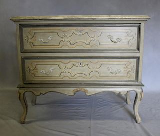 BAKER. Signed Venetian Style Paint Decorated
