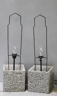 Pair of Modern Portland Lamps.