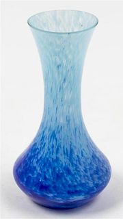 * A French Glass Vase Height 8 1/4 inches.