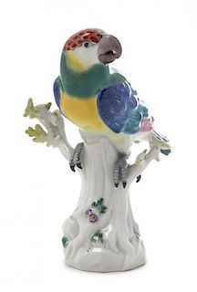 A Meissen Porcelain Ornithological Figure Height 5 3/4 inches.