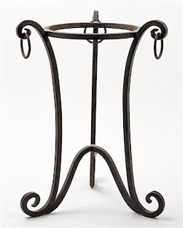 * A Wrought Iron Stand Height 18 1/2 inches.