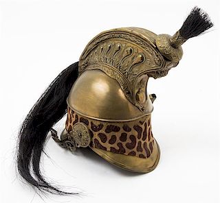 * A Continental Brass Parade Helmet Height 17 inches.