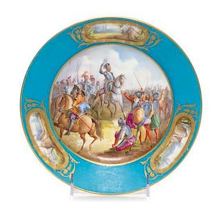 * A Sevres Style Porcelain Plate Diameter 8 3/4 inches.