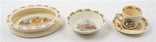 A Collection of Royal Doulton Table Articles, Bunnykins Diameter of saucer 5 1/2 inches.