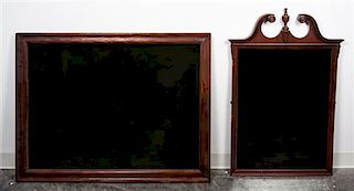 Two Rectangular Mirrors. Height of larger 34 1/2 x width 45 inches.