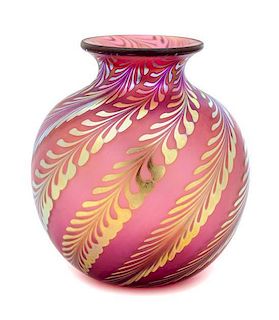 * An American Studio Glass Vase, Correia Height 6 1/4 inches.