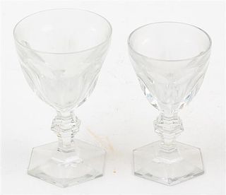 * Two Baccarat Glass Stems Height of taller 5 1/4 inches.