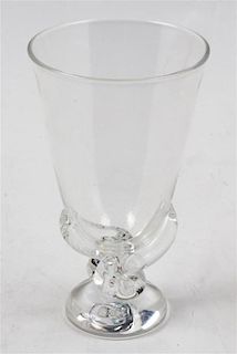 A Steuben Glass Vase. Height 8 3/4 inches.