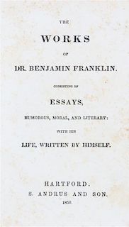 FRANKLIN, BENJAMIN. The Works. Hartford, 1850.