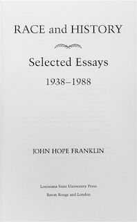 * FRANKLIN, JOHN HOPE. A group of 14 books.