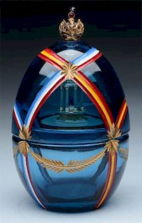 Faberge Egg with Sterling Hallmarks.