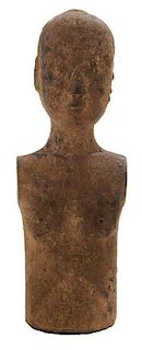 Early Carved Stone Figure of Male