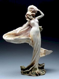 Amphora Ceramic Louie Fuller Dancer Figure.