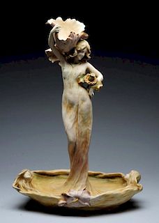 Amphora Ceramic Monumental Poppy Maiden.