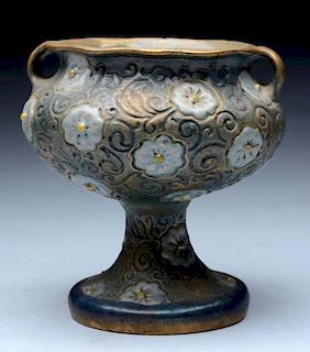 Amphora Ceramic Footed Floral Case.