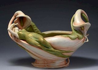 Amphora Ceramic Calla Lily & Maiden Centerpiece.