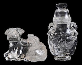 Antique Chinese Carved Rock Crystal