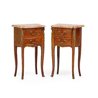 PAIR OF LOUIS XV STYLE SIDE TABLES