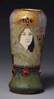 Amphora Ceramic Portrait Vase.