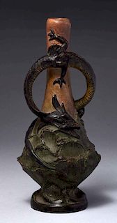 Johann Maresch Terracotta Dragon Vase.