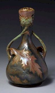 Amphora Ceramic Organic Floral Case w/ 2-Handles.