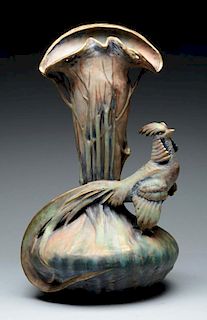 Monumental Amphora Pheasant Vase.