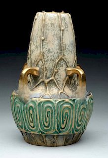 Amphora Ceramic Secessionist 4-Handled Vase.