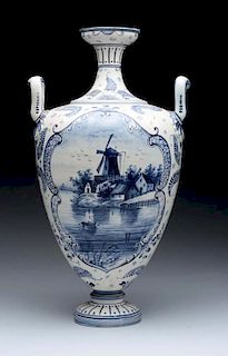 Royal Bonn Vase With Windmill.