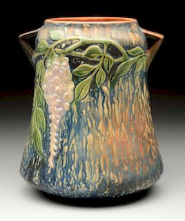 Roseville Pottery Vase With Grapes On It.