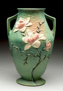 Large Roseville Pottery Double Handled Vase.