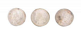 Lotof 3: Morgan Silver Dollars.
