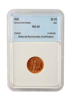 1926 Sesquicentennial $2.50 Gold Comm.