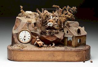French Automated Diorama Musical Clock.