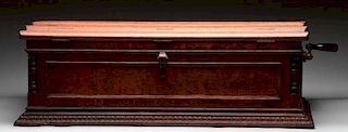 27" Folding Top Coffin Regina Music Box.