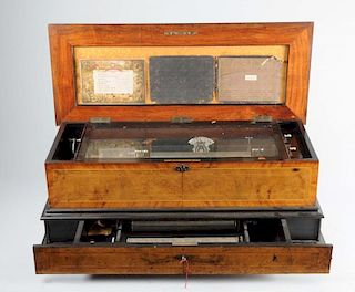 Mandolin Interchangeable Cylinder Music Box.