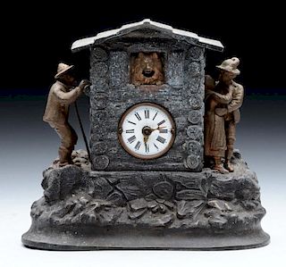 Continental Animated Clock of Man Nodding Head.