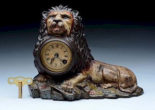 Bradley & Hubbard Lion Blinking Eye Clock.