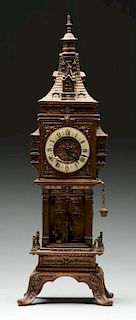 French Metal Case Clock Tower Clock.