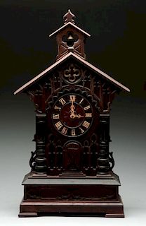 Black Forest Monk Bell Ringer Shelf Clock.