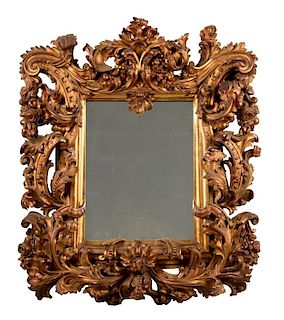 Large Ornate Gold Mirror.