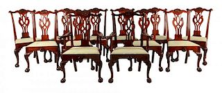 Wooden Table with 12 Chairs