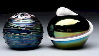 Lot of 2: Terry Crider Paperweights.