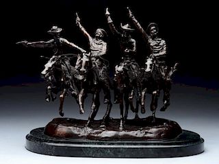 Bronze of the Four Rough Rider Cowboys.