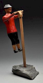 Wooden Climbing Figure.